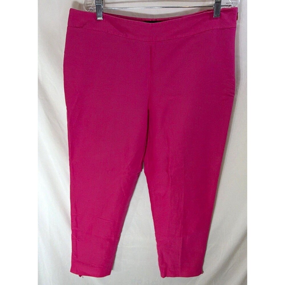 Talbots Women’s Pink Solid Ankle Pants Flat Front Regular Size 14